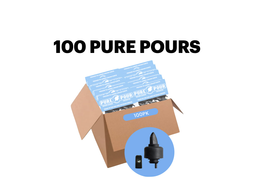 POUR HOMME 百発百中 Case of 100 Pure Pour, Pour Spouts and Covers – The Pure Pour
