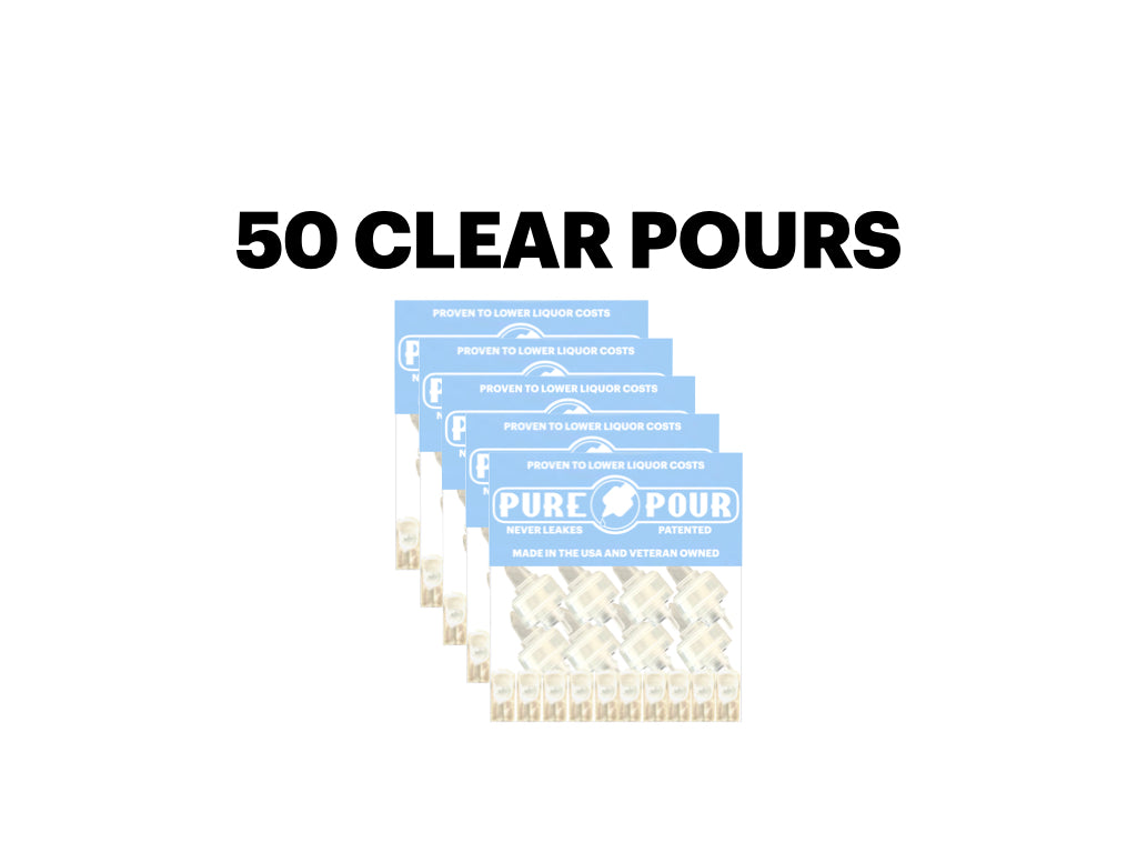 50 Pack of Clear Pour Spout