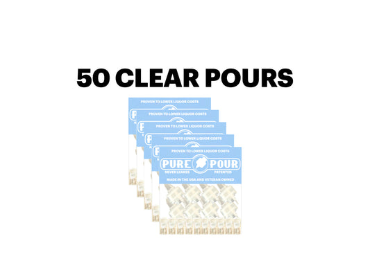 50 Pack of Clear Pour Spout